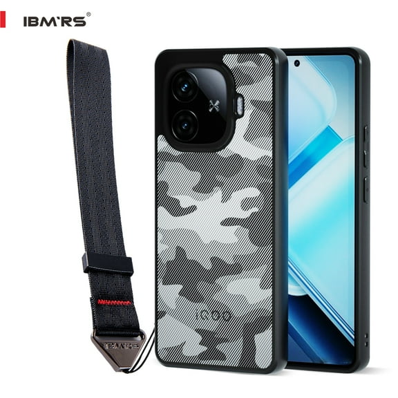 for vivo iQOO Z9 Turbo/Y200 GT Case,Military Grade Drop Tested, Shockproof Matte Translucent Hard Back Slim Protective Case. Camo Black