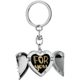 thumbnail image 1 of for you quote handwrite Heart Angel Wing Key Chain Holder, 1 of 3