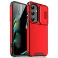thumbnail image 1 of forSamsung Galaxy A32 5G 2-in-1 Phone Case, with Sliding Camera Lens Cover Military Grade Non-Slip Anti-fall Shockproof Heavy Duty Non-slip Protective Phone Case Cover,Red, 1 of 9