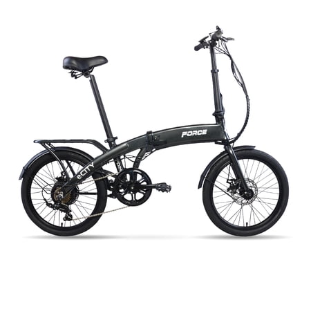 force E-city FD250 Rear Hub 20 In. Folding Electric Bicycle, Black