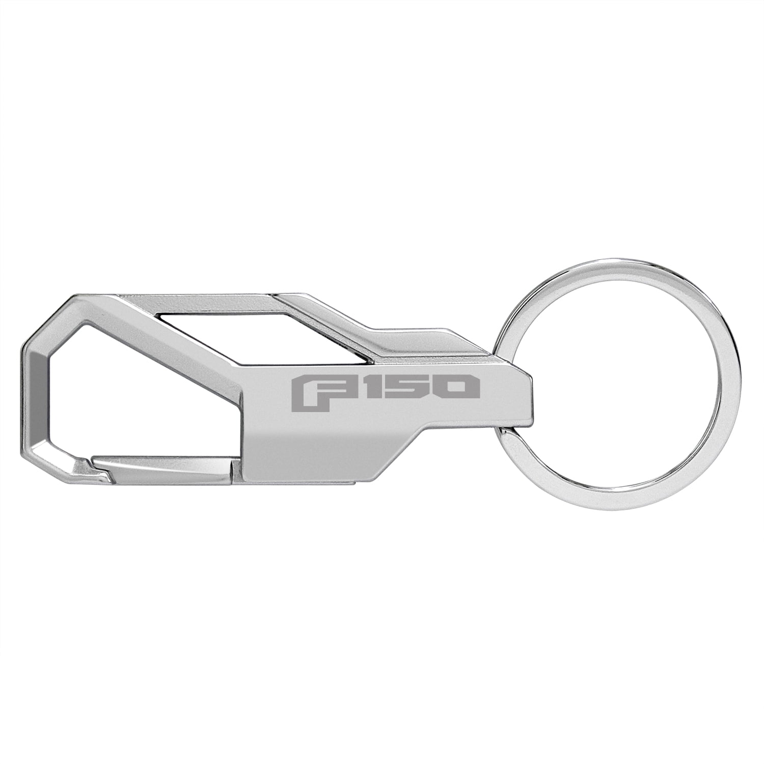 ford f-150 2015 up silver snap hook metal key chain