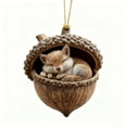 thumbnail image 1 of Taicans ‌forest Animal Acorn Christmas Ornaments,Realistic Fox/Bear/Hedgehog/Red Fox/Squirrel in Acorn Nests,Holiday Decorations for Tree,Fireplace,Mantel,Acrylic Ornaments,Rustic Woodland Theme‌, 1 of 2