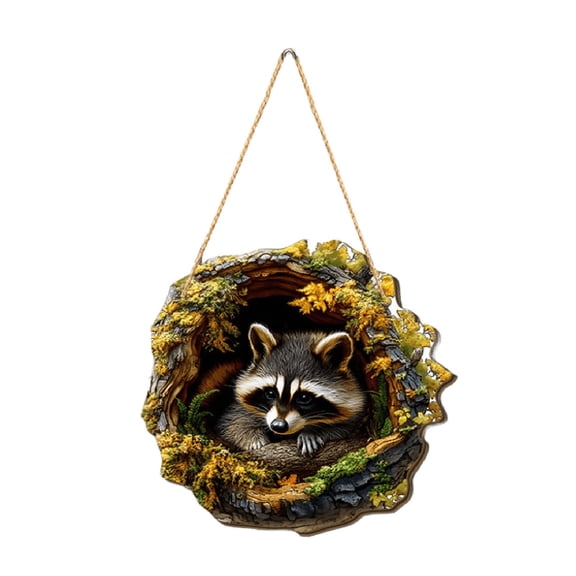 forest Garland Sloth Shaped 2D Wooden Sign