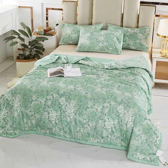 forest Style Simple Summer Cool Blanket, Air Conditioning Blanket for All Season Bedroom Use, 55X80 Inch