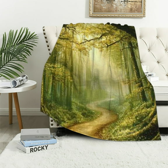 forest path light Excellent hand feel Blanket, Blanket Exquisite gifts for All Seasons