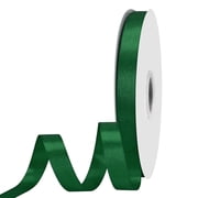 LEEQE Ribbon Double Face Forest Green Satin 7/8 Inch 100 Yards