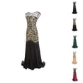 thumbnail image 1 of formal Gowns and Evening Dresses Wedding Guest Dresses for Women Vintage 1920s Sequin Beaded Tassels Party Night Hem Flapper Gown Dress, 1 of 6