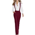 thumbnail image 1 of formal Jumpsuits for Women Lightweight Dressy Casual Rompers Sumemr Straight Fit Overalls with Pockets, 1 of 7