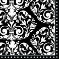 thumbnail image 1 of formal affair black and white french scroll beverage napkins 16 ct, 1 of 3