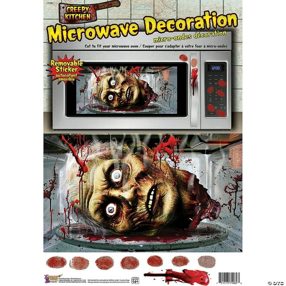 forum Novelties Creepy Kitchen Zombie Head Microwave Wall Decal