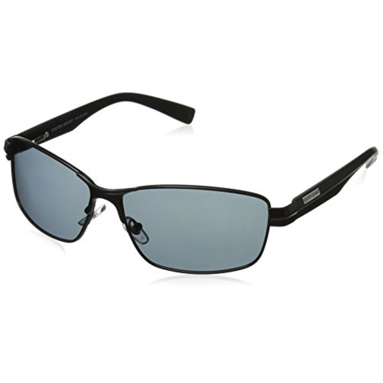 foster grant men's transport polarized 10229235.com polarized rectangular sunglasses, black, 140 mm - image 1 of 5