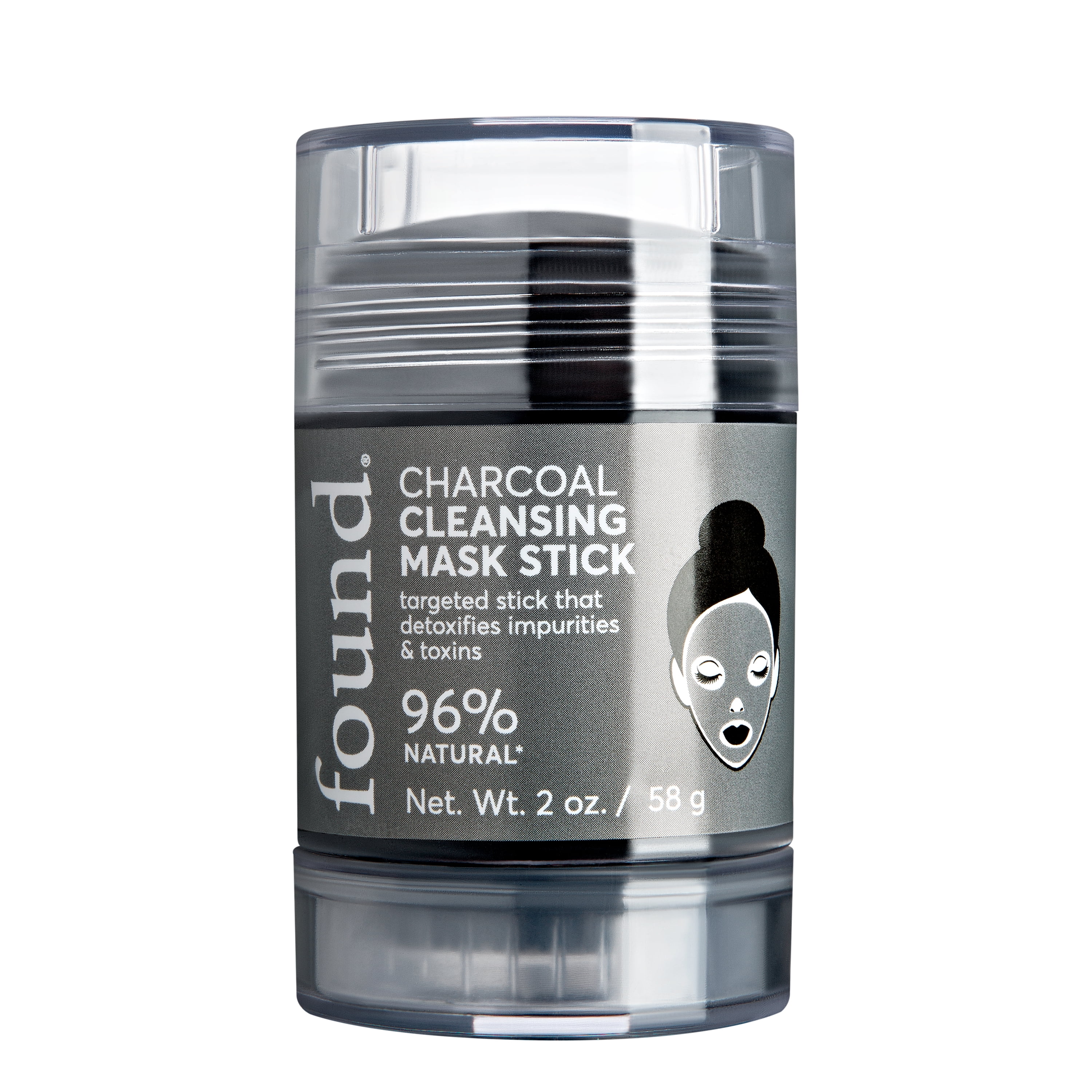 found Charcoal Cleansing Mask Stick 96% Natural, 2 oz