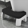 thumbnail image 1 of 6.7 Inch Step Stool,Portable Plastic Foot Stool,Non-Slip Potty Stool for Bathroom,Ergonomic Toilet Stool,Black, 1 of 8