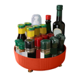 thumbnail image 1 of Orange Lazy Susan Organizer 11 Inch Turntable for Kitchen, Pantry, Fridge, Bathroom, and Vanity Countertops, Acrylic Rotating Organizer, Pack of 1, 1 of 7