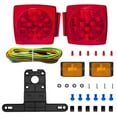 fouwick 12V LED Submersible STF9 Trailer Lights KIT with wiring KIT