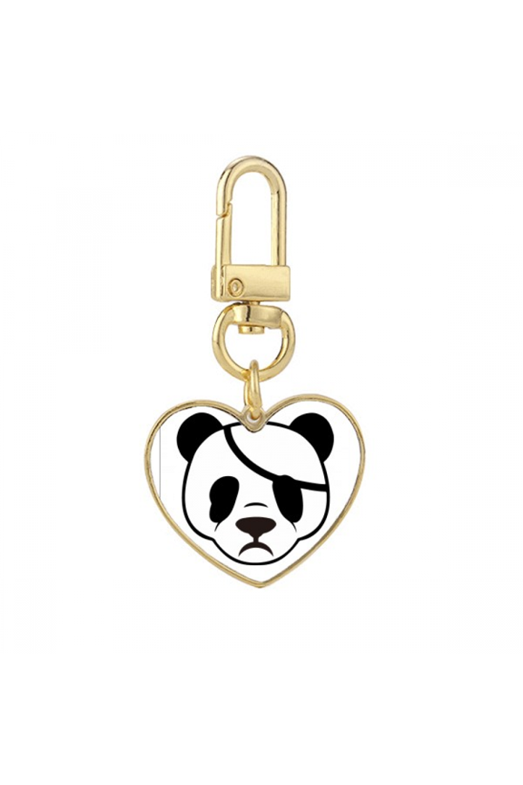 fpanda ruthless blindfold gold heart keychain metal keyring holder