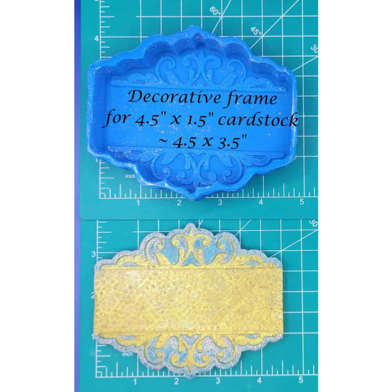 frame for rectangle cardstock silicone freshie mold