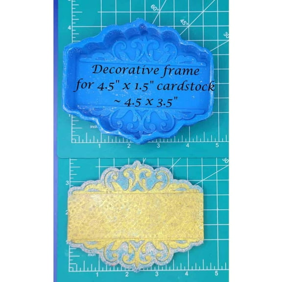 frame for rectangle cardstock silicone freshie mold