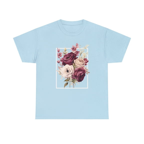 framed roses Unisex Heavy Cotton Tee