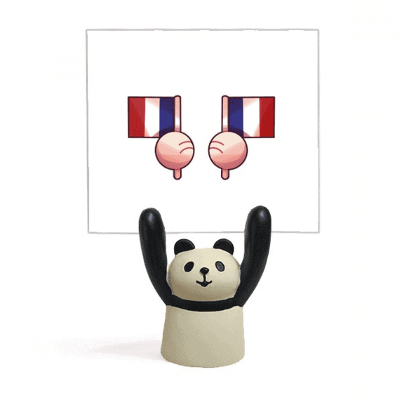 france flag eu Memo Holder Cartoon Animal Panda Stand Decoration