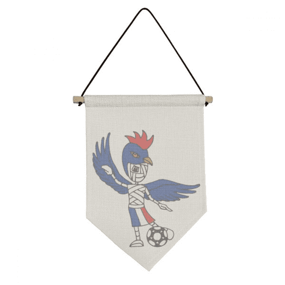 france gallic rooster  football Canvas Flag Hanging Wall Art Decor Banner
