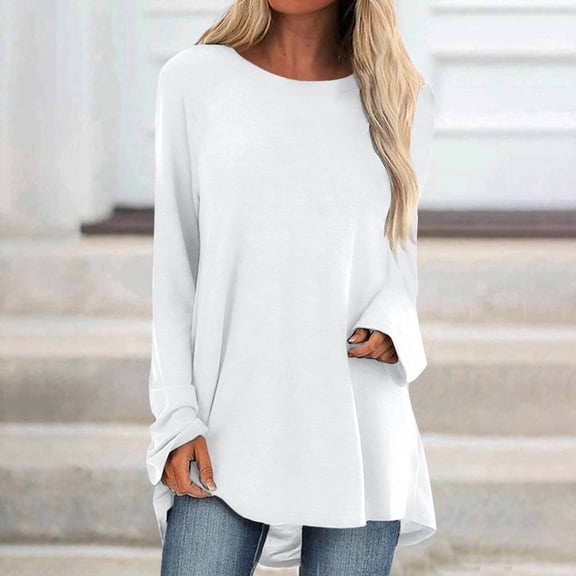 frariair ​Athleisure Inspired Long Sleeve Top Featuring Relaxed Fit Perfect For Pumpkin Patch Visits And Bonfire Nights​ White