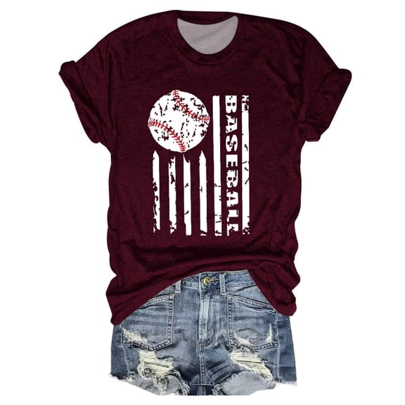 frariair ​Athletic Inspired Graphic Tee Featuring Raglan Sleeves Perfect For Game Days And Tailgate Parties​ Wine