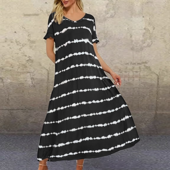 frariair ​Boho Chic Sundress Featuring Tiered Skirt And Adjustable Straps Ideal For Resort Wear And Summer Event Elegance​ Black