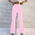 thumbnail image 1 of frariair Bootcut Leggings for Womens Stretch High Waist Regular Solid Flared Pants Active Workout Yoga Trousers Pink, 1 of 4
