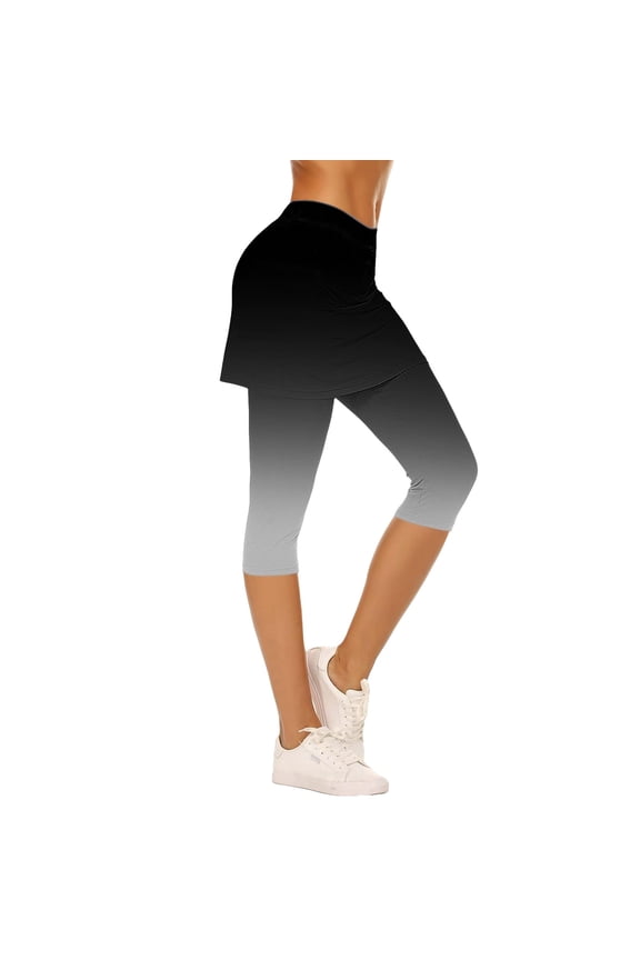 ​Breathable Racquet Sport Skirt For Women With Attached Compression Shorts UV Protective Fabric Gym To Club Transition​ Black