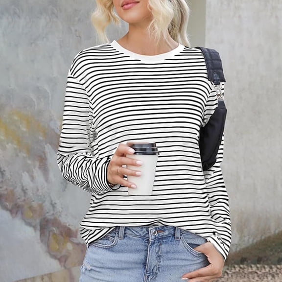 frariair Classic Crew Neck Striped Tee Featuring Textured Fabric Perfect For Smart Casual Ensembles And Office Ready Style Black