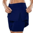 thumbnail image 1 of frariair Dual Layer Sports Skort For Women Featuring Moisture Wicking Fabric And Built In Shorts With Functional Storage Dark Blue, 1 of 7
