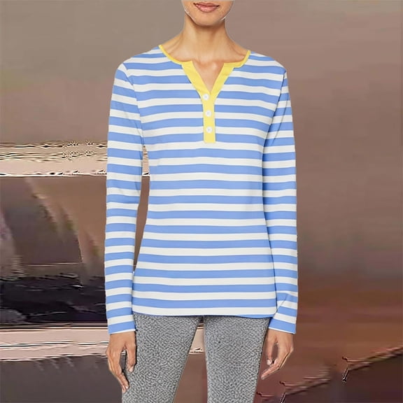 frariair ​Fashion Forward Casual Top Featuring Patchwork Accents And Comfort Fit Perfect For City Exploration And Travel​ Sky Blue