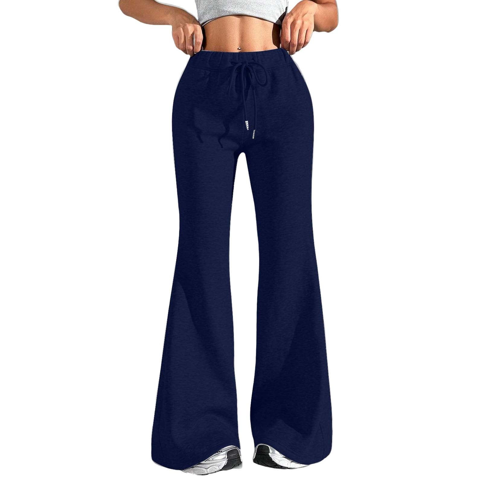 frariair Flare Pants for Women Wide Leg Sweatpants Drawstring High