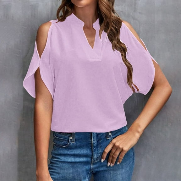 frariair Flowy Off-The-Shoulder Top Featuring Breathable Polyester Blend Perfect For Vacation Style And Everyday Boho Chic Pink