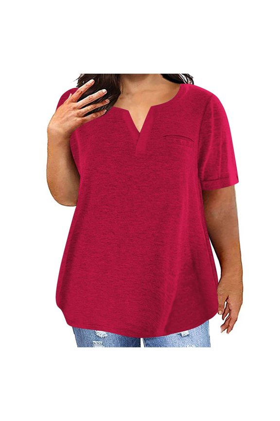 Generous Cut Casual Tunic Featuring Relaxed Silhouette Perfect For Community Events And Inclusive Fashion Statements Red