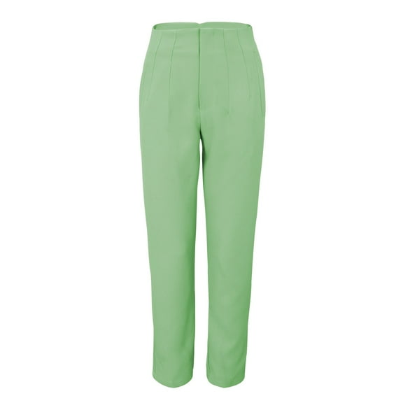 frariair ​High Waisted Cropped Dress Pants For Women Stretchy Work Wear With Side Pockets Professional Comfort Fit Slacks​ Mint Green
