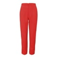 thumbnail image 1 of frariair ​High Waisted Cropped Dress Pants For Women Stretchy Work Wear With Side Pockets Professional Comfort Fit Slacks​ Red, 1 of 5