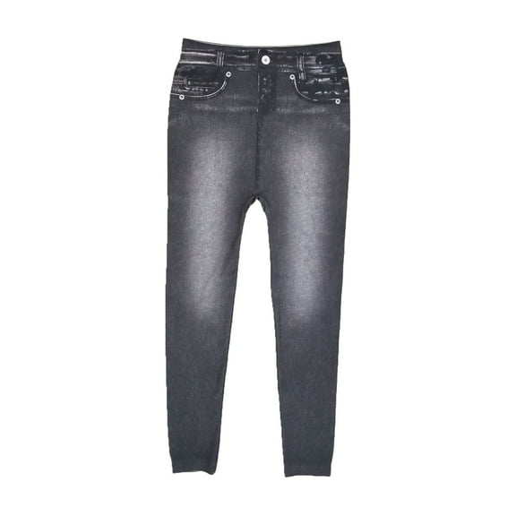 frariair High Waisted Leggings for Women Jeans Pants Pocket Plus Size Length Fitness Denim Slim Leggins Women's Black