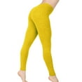 thumbnail image 1 of frariair High Waisted Leggings for Women Tummy Control Plus Size Buttery Workout Leggings Solid Yoga Pants Tights Yellow 1 PC, 1 of 3