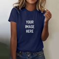 thumbnail image 1 of frariair ​Ladies Soft Jersey Crew Neck T-Shirt With Minimalist Design For Mother's Day Gifting And Family Reunion Outfits​ Navy, 1 of 5