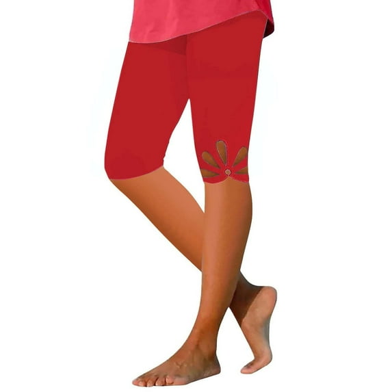 frariair Ladies Ultra Soft Cropped Sleep Pants With Elastic Waist For Nightwear Lounging And Morning Activities Red