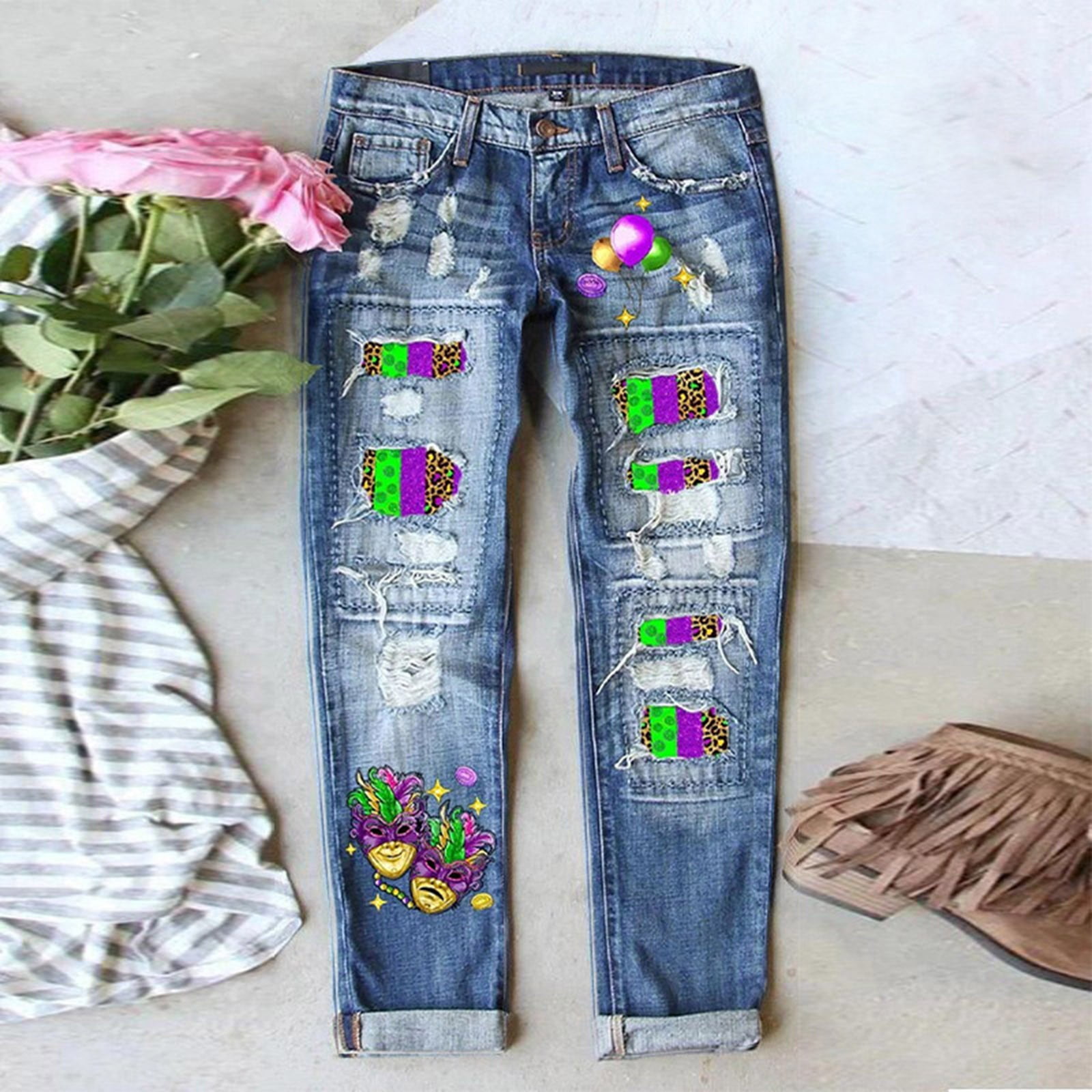diy mardi gras jeans