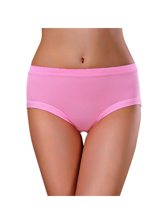 Period Underwear for Women Solid Color Three Layer Anti Lateral Leakage Conservative Mid Waist Menstrual Panties