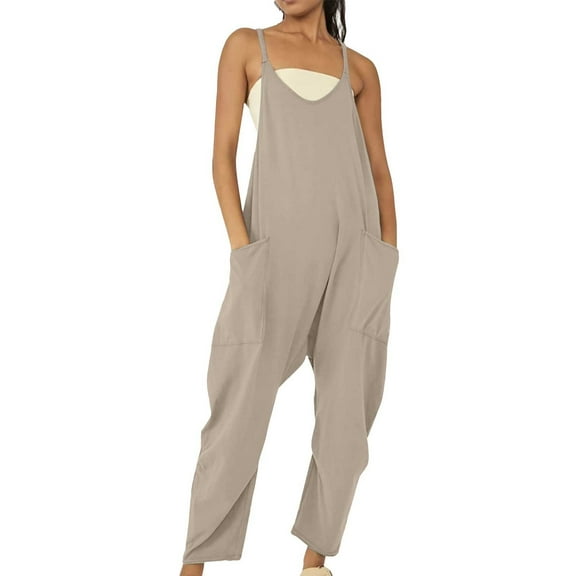 frariair ​Plus Size Straight Leg Trousers For Women Stretch Waist Linen Blend Pants Boho Chic Casual Outfit With Side Pockets​ Beige