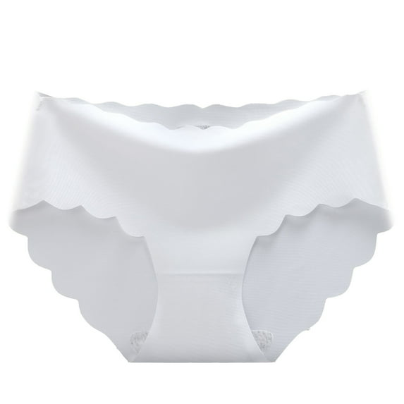 frariair Seamless Underwear for Women Solid Color Cotton Crotch Breathable Ice Silk Thin Mid Waist Shapewear for Women