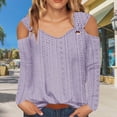 thumbnail image 1 of frariair ​Seasonal Stretch Knit Top Featuring Bodycon Silhouette Ideal For Cool Weather Layering And Effortless Chic Outfits​ Purple, 1 of 5