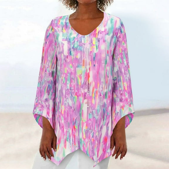 frariair ​Shimmer Blouse Featuring Loose Fit And Lightweight Fabric Perfect For Concert Wear And Holiday Parties​ Pink