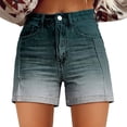thumbnail image 1 of frariair Short for women Womens Casual High Waist Denim Shorts Relaxed Fit ArtRetro Printed Floral Shorts With Pockets Summer Navy, 1 of 1