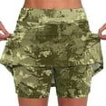 thumbnail image 1 of frariair Skorts for Woman Women's Fashionable Athleisure Skirt With Pockets Camouflage Printed Mid Rise Skirts Tennis Army Green, 1 of 7